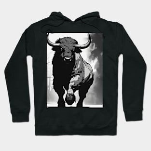 Bison Shadow Silhouette Anime Style Collection No. 119 Hoodie